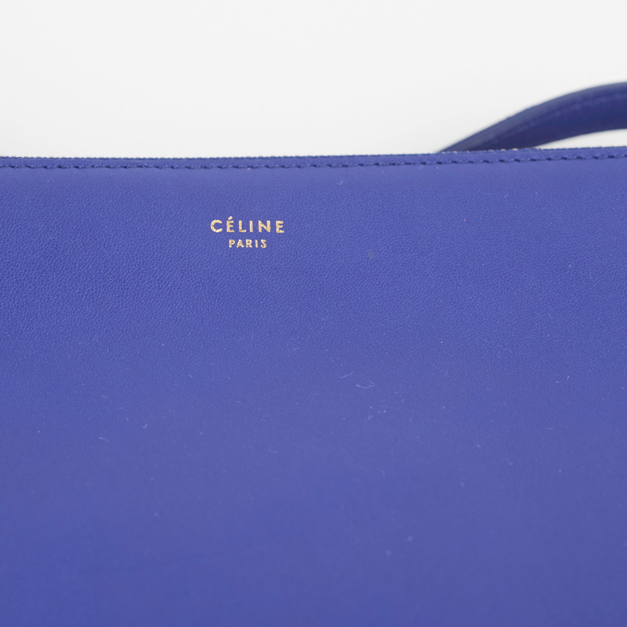 Celine Trio Bag Blue Crossbody Leather Handbag for Women - Stylish & Lightweight Purse for Everyday Use, Travel & Date Night