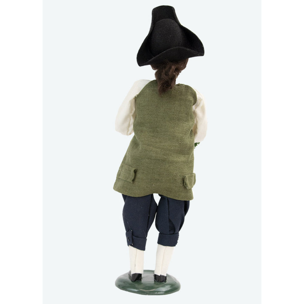 Byer's Choice Colonial Man Christmas Caroler Figurine - Handcrafted Holiday Decor for Mantel, Tabletop, and Festive Home Display