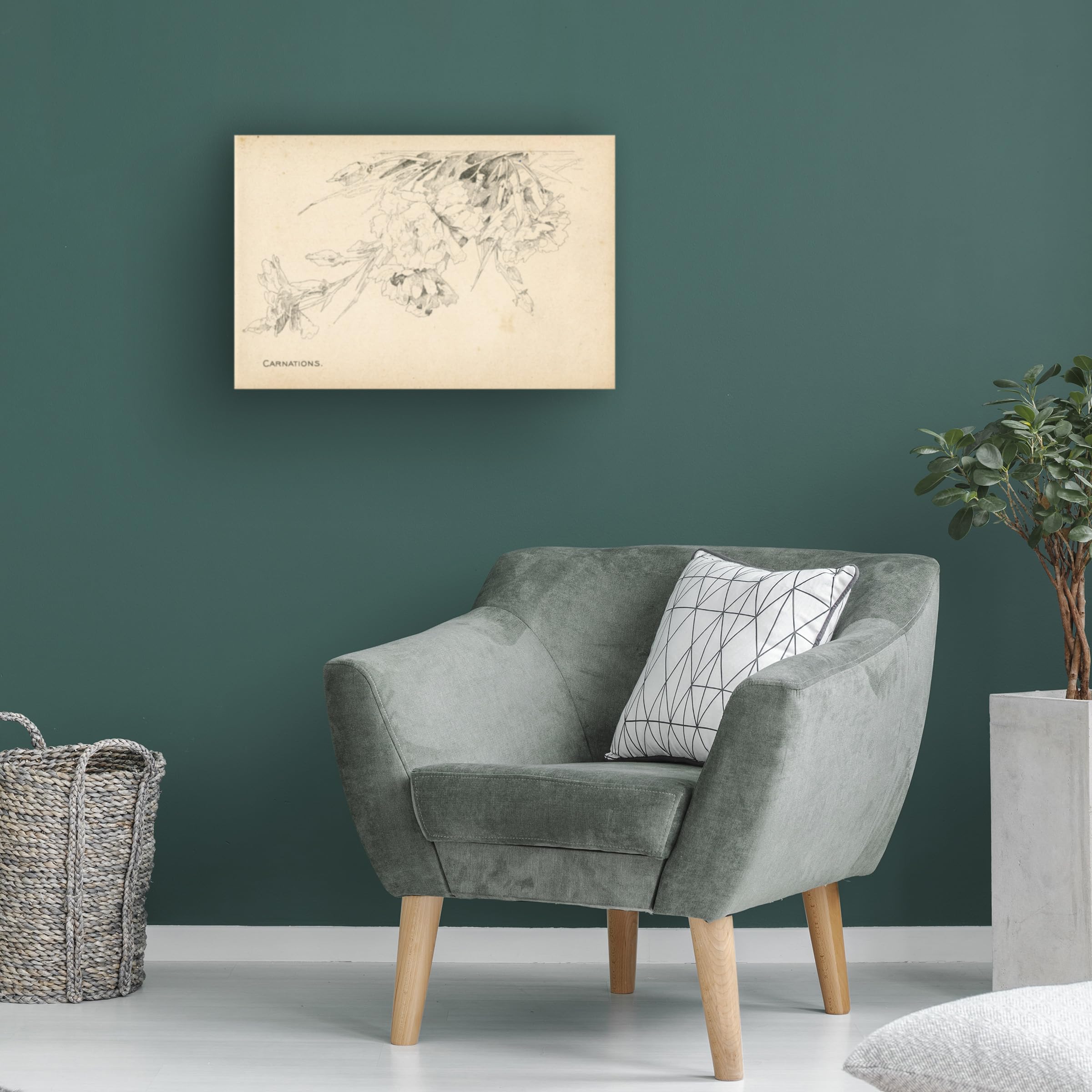 Trademark Fine Art 'Carnations' Canvas Wall Art Print by Art Licensing Studio - Perfect for Living Room, Bedroom & Office Decor