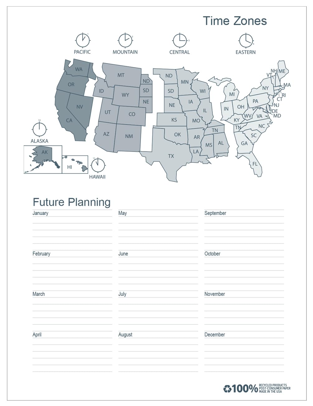 House of Doolittle 2025 Monthly Planner Calendar - 8.5 x 11 Inch Black Hard Cover, December 2024 to January 2026 (HOD26292-25) | Perfect for Office, School & Home Organization, Wall or Desk Planning