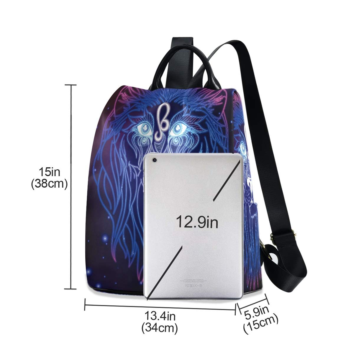 ALAZA Leo Zodiac Sign Backpack - Stylish & Durable for Daily Use, Shopping & Travel - Perfect for School, Work & Outdoor Adventures