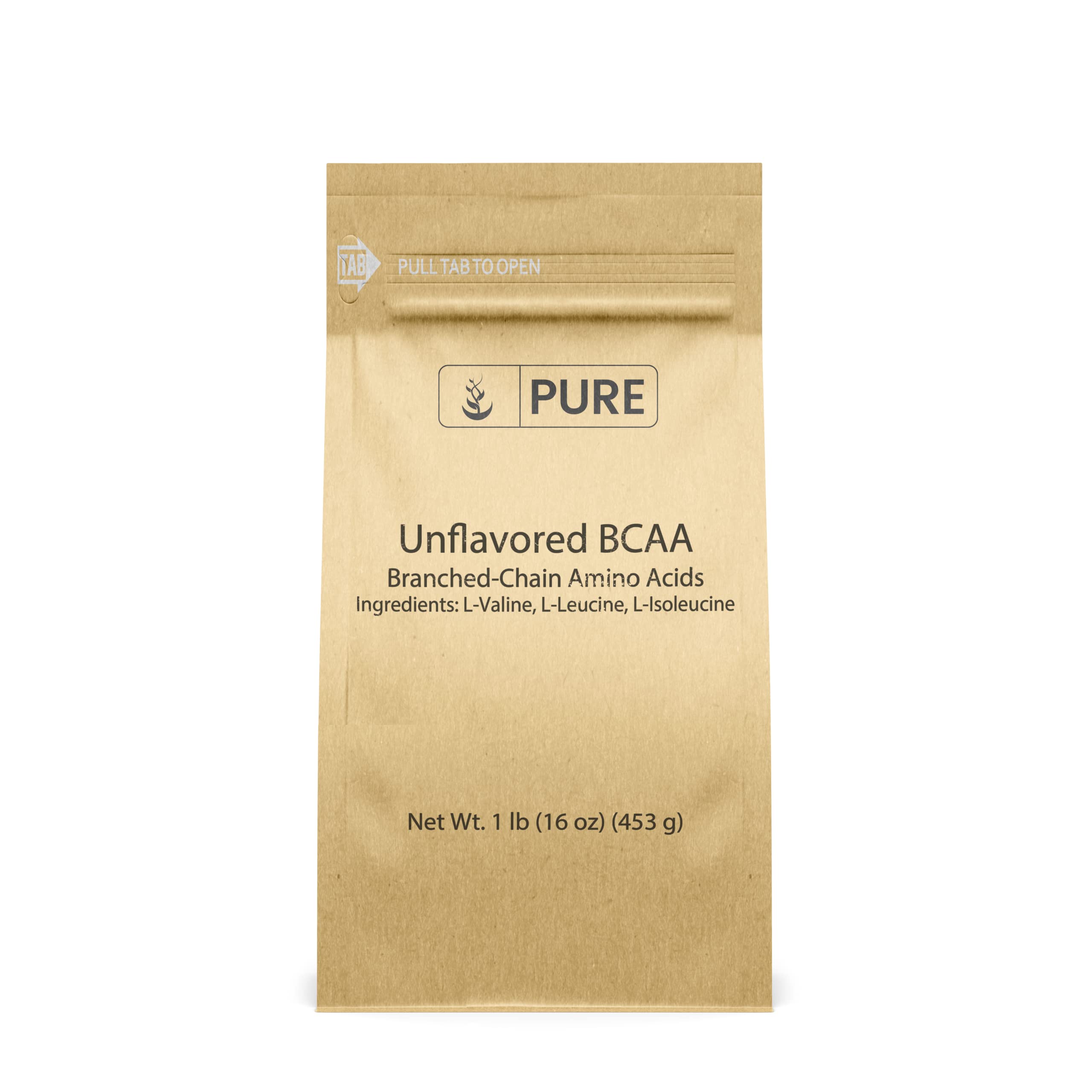 Pure Unflavored Instantized BCAA Powder (1lb) - Branched Chain Essential Amino Acids Supplement for Muscle Recovery & Workout Performance | Pre/Post Workout, Fitness & Bodybuilding