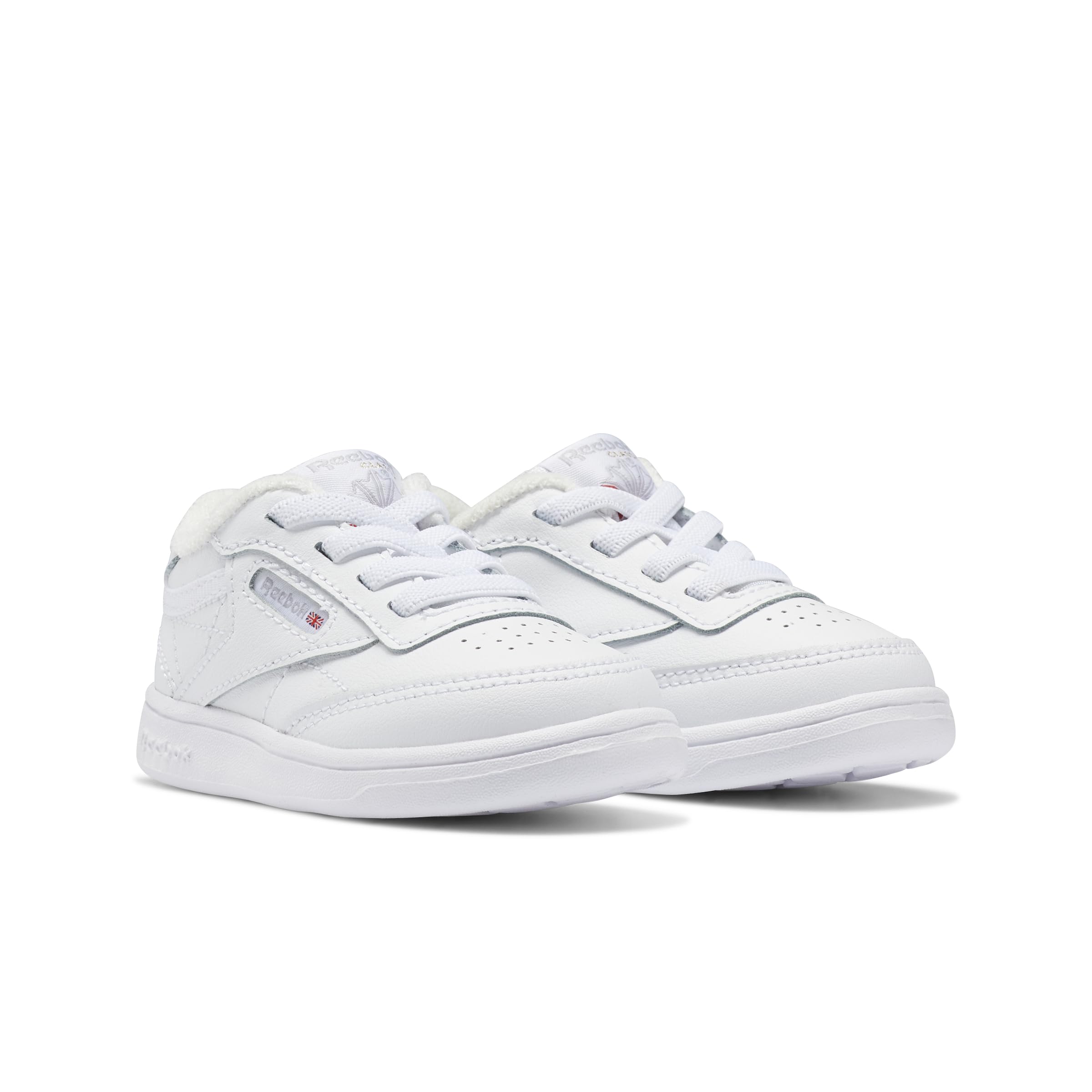 Reebok Club C Sneakers for Baby Boys - Classic White Leather Shoes for Toddlers - Comfortable & Stylish for Playtime, School & Everyday Wear