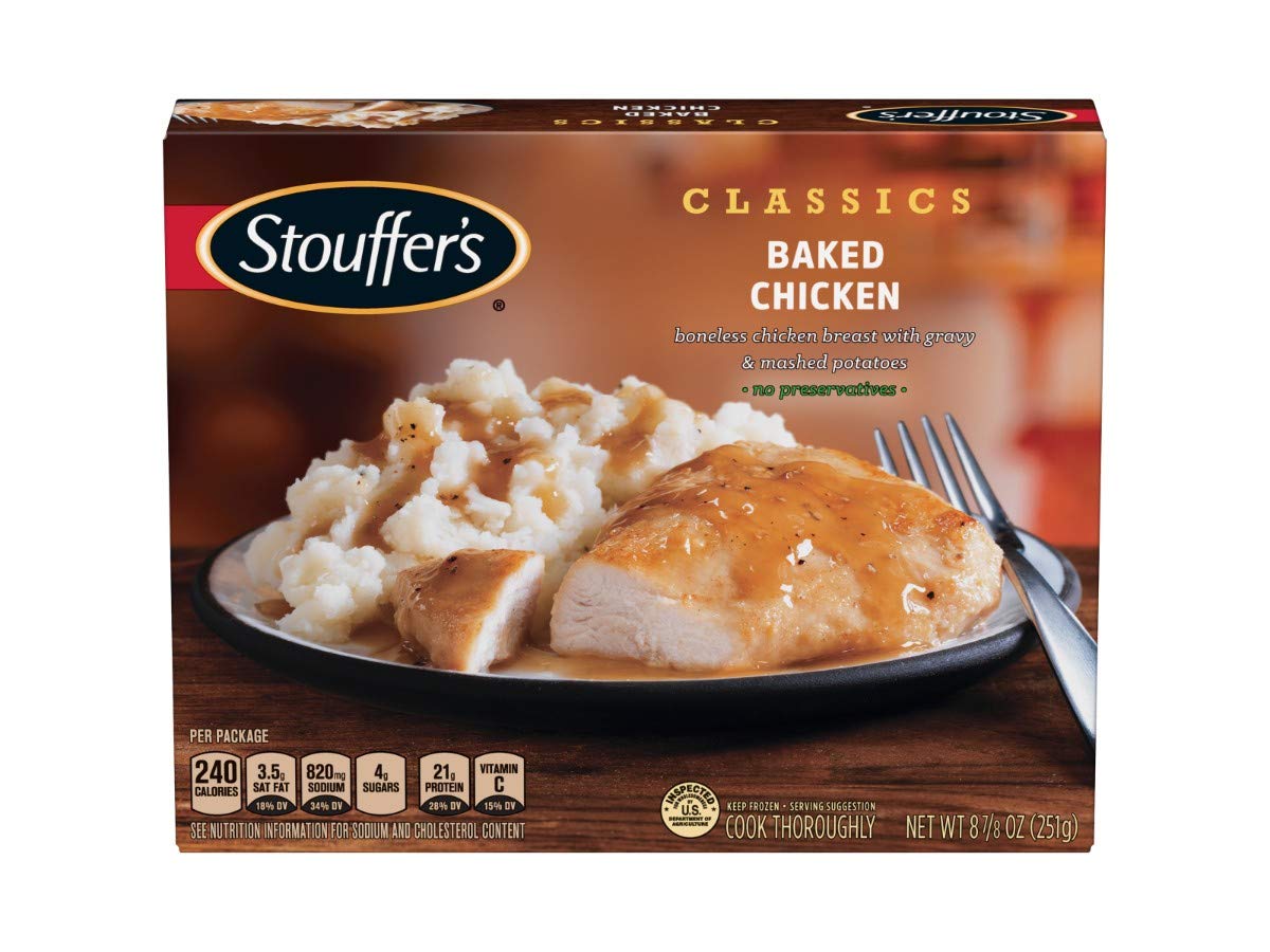 Nestle Stouffers Baked Chicken Breast - 8.87oz (12 Pack) | Frozen Chicken Entree for Quick Meals, Family Dinners & Meal Prep
