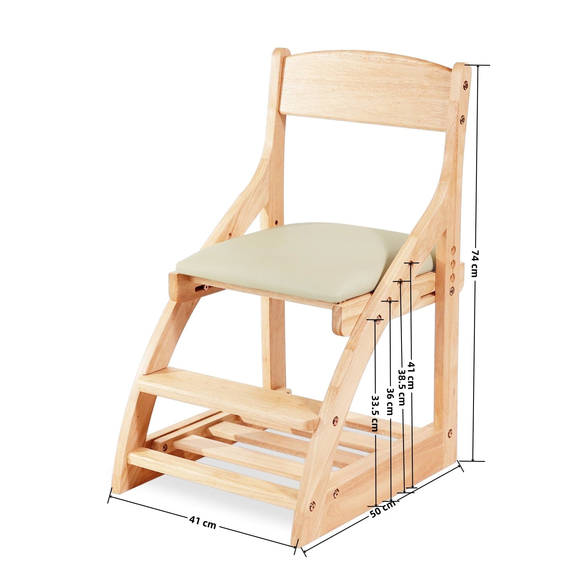 NOVA Adjustable Montessori Kids Dining Chair - Ergonomic Height Adjustable Wooden Chair for Toddlers & Children - Perfect for Home, School & Playroom