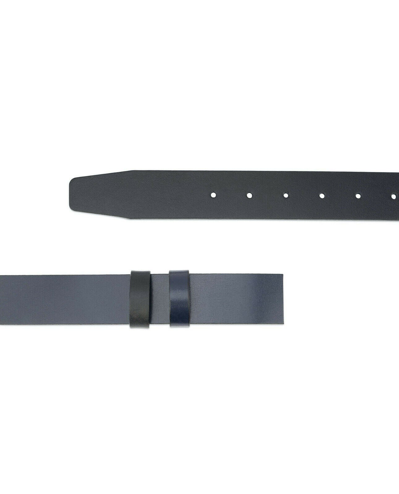 Reversible Leather Belt Strap Replacement - Blue & Black 35mm for Montblanc Watches | Dress & Casual Wear Accessory