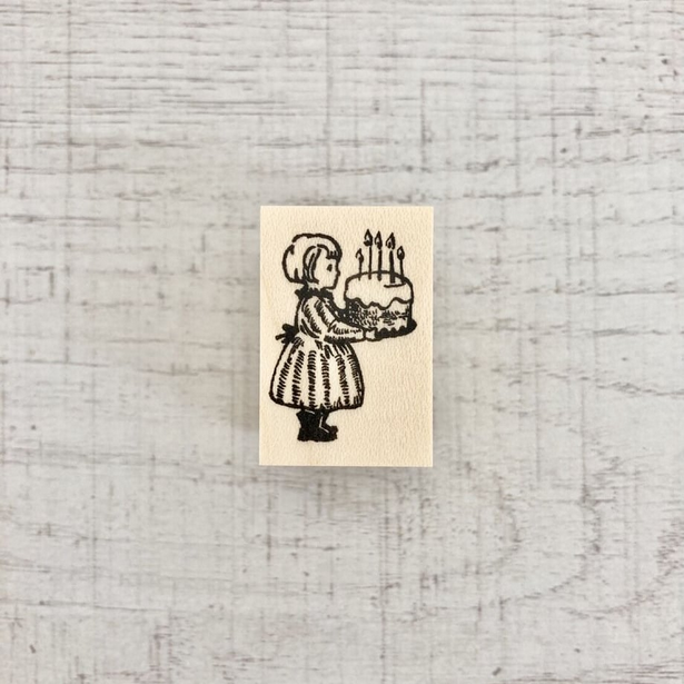 Krimgen Wooden Happy Birthday Rubber Stamp - Handmade DIY Craft Stamps for Greeting Cards, Scrapbooking & Gift Wrapping