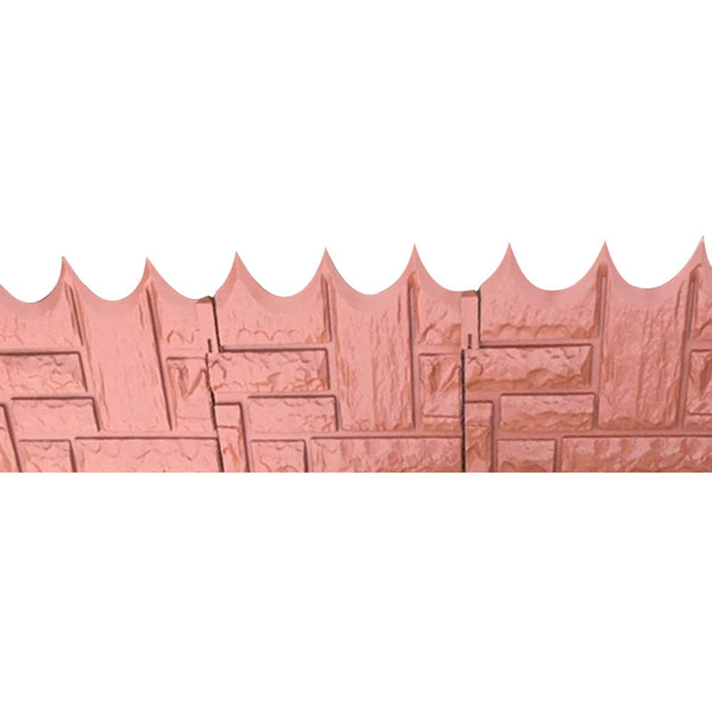 HAIZHEN 6-Pack 61-Inch Cobblestone Effect Plastic Garden Edging - Decorative Shade Cloth Fence Border for Lawn, Flower Beds & Landscaping | Perfect for Patio Walkways, Tree Surrounds & Grass Bed Borders