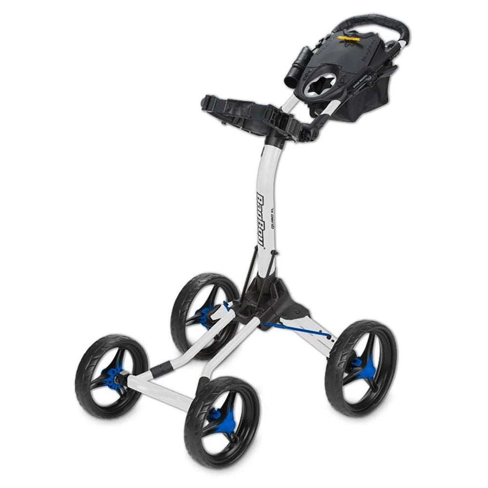 Bag Boy Quad XL Golf Push Cart - Lightweight 4-Wheel Golf Push Cart with Easy Fold Design - Perfect for Golfers on the Course