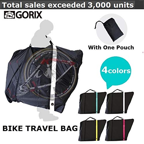 GORIX Bike Travel Bag Case for Road & Mountain Bicycles - Waterproof Bicycle Transport Storage Luggage with Wheels (GX-Ca2 Global Edition) - Perfect for Air Travel, Cycling Trips & Bike Storage