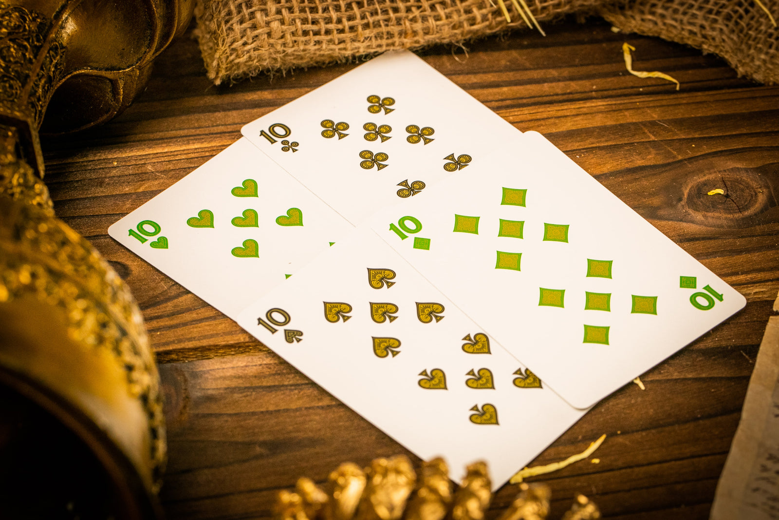 Premium Caesar Playing Cards - Green Edition | Classic Poker & Card Games | Perfect for Casino Nights, Magic Tricks & Family Game Nights