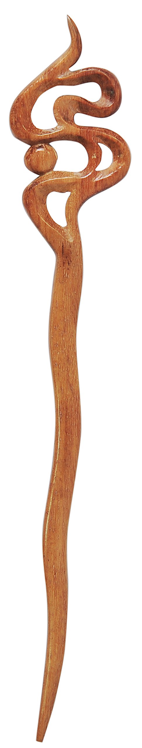 Handmade Wooden Hair Stick & Hair Fork - Rosy Brown Hair Pin, 7.25