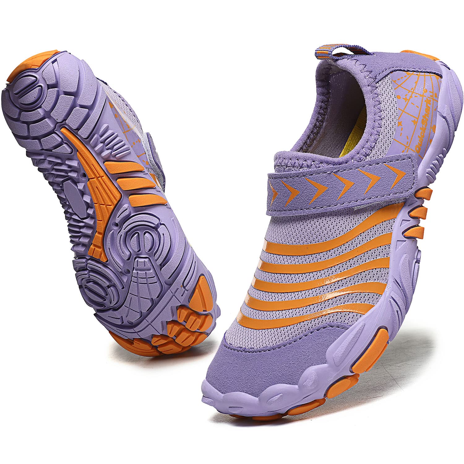 Quickshark Kids Water Shoes for Boys & Girls - Lightweight Quick-Dry Barefoot Aqua Socks - Slip-On Beach Pool Swim Shoes for Toddler & Youth - Perfect for Swimming, Surfing, and Outdoor Water Activities