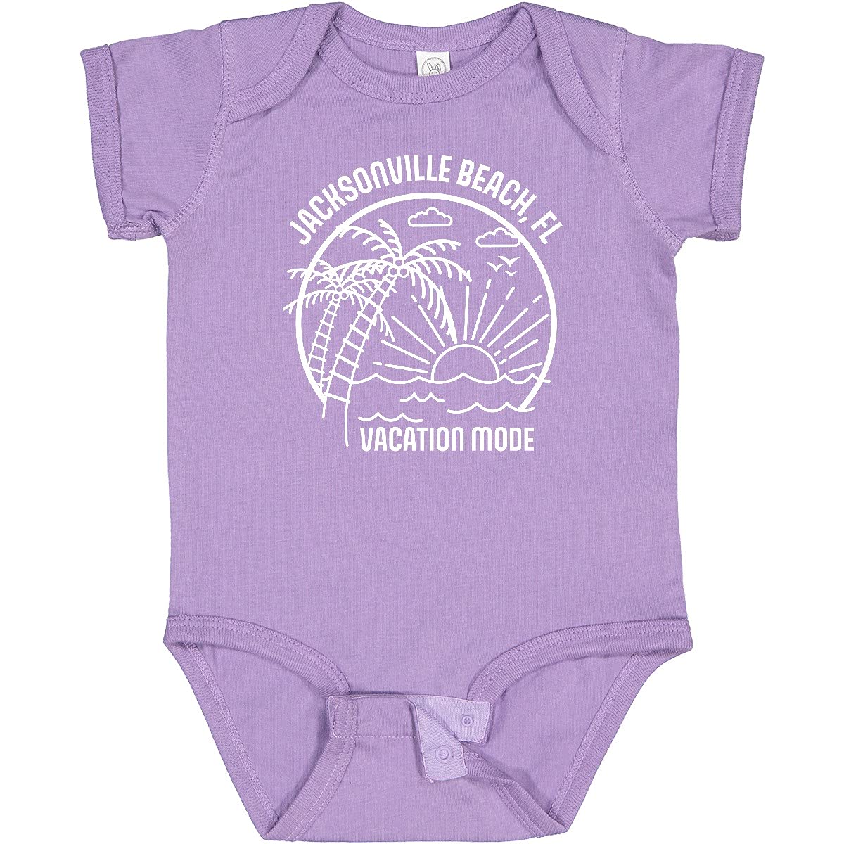 Inktastic Summer Vacation Mode Jacksonville Beach Florida Baby Bodysuit - Cute Outfit for Beach Trips & Family Photos