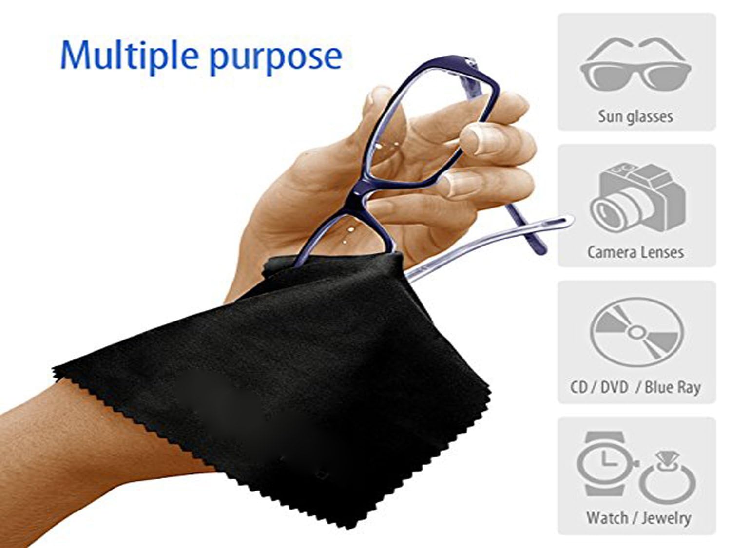 ColorViper Microfiber Cleaning Cloths - Ultra Soft Reusable Cleaning Wipes for Computer, iPhone, LCD Screens, Tablets, Camera Lenses & Delicate Surfaces - Perfect for Home, Office & Travel Use