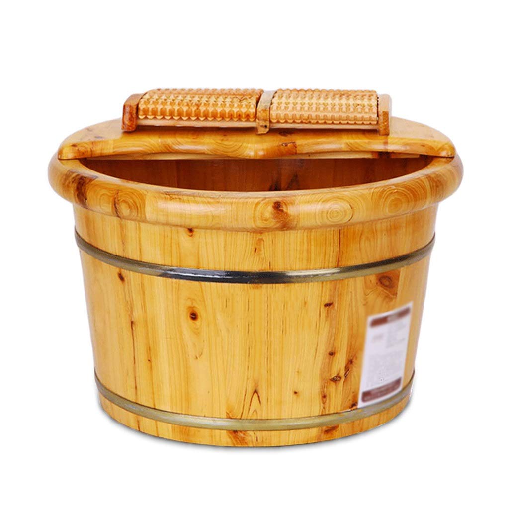 Wooden Foot Bath Tub for Home Spa - Relaxing Foot Massage & Sauna Set with Bucket | Perfect for Pedicures, Foot Care & Stress Relief