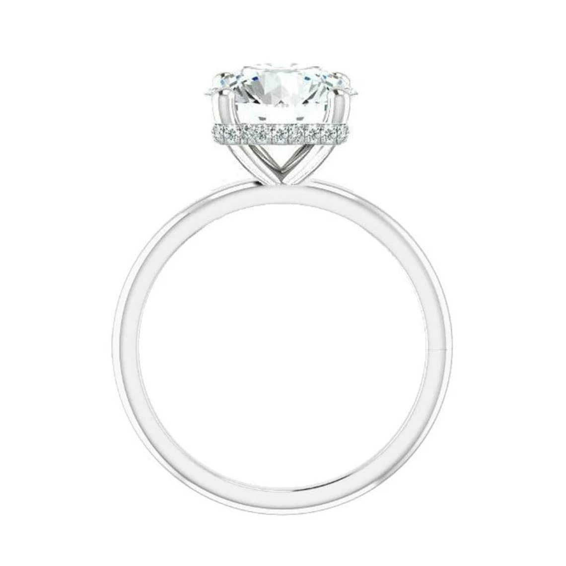 3 CT Oval Moissanite Engagement Ring - Vintage Solitaire Wedding Band with 4-Prong Setting in Sterling Silver - Anniversary, Promise & Gift for Her - Perfect for Proposals, Weddings & Special Occasions