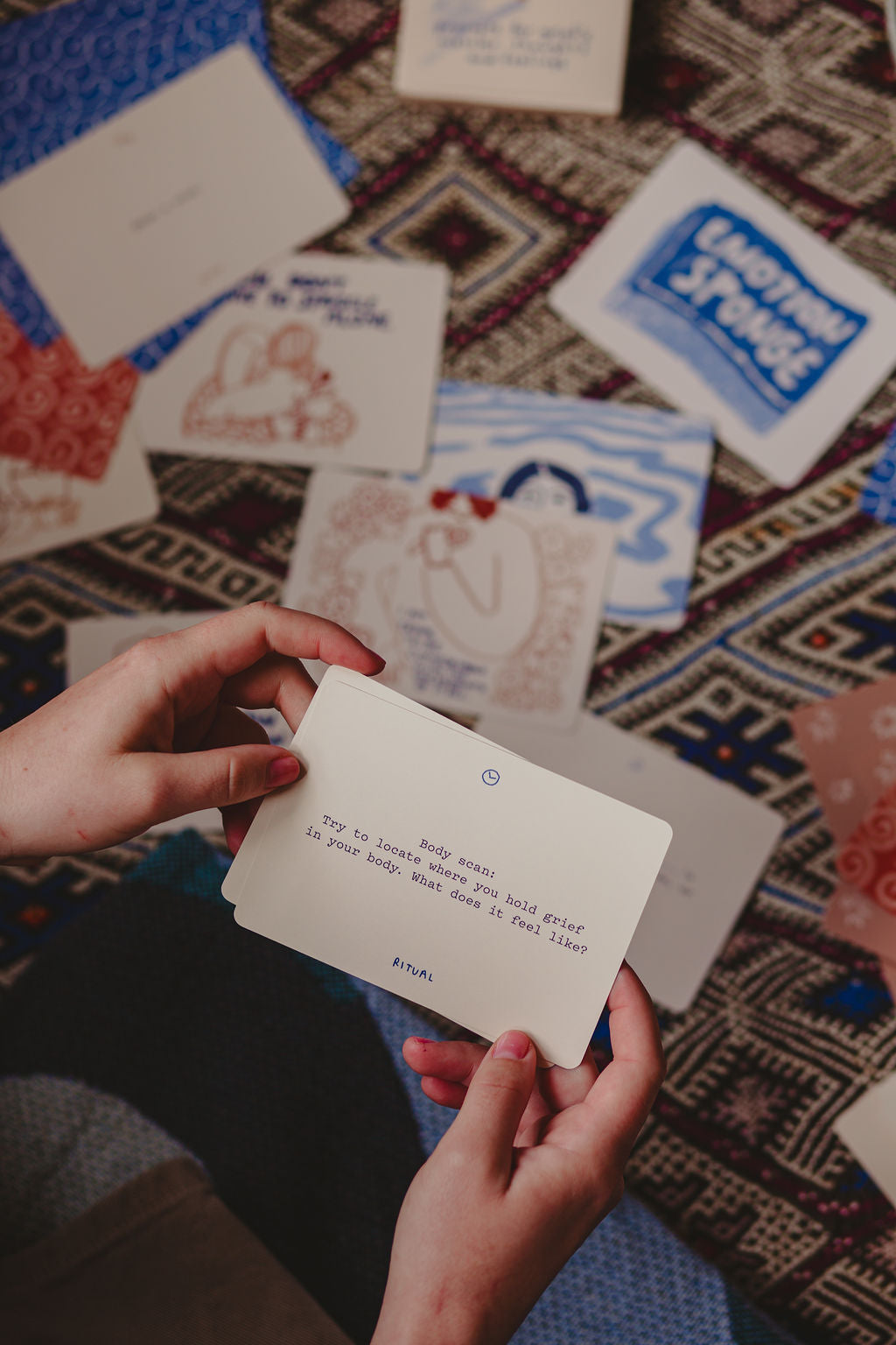Healing & Self-Care Cards - Sitting With Sadness Deck for Emotional Support, Mindfulness & Therapy | Perfect for Counseling, Meditation & Personal Growth