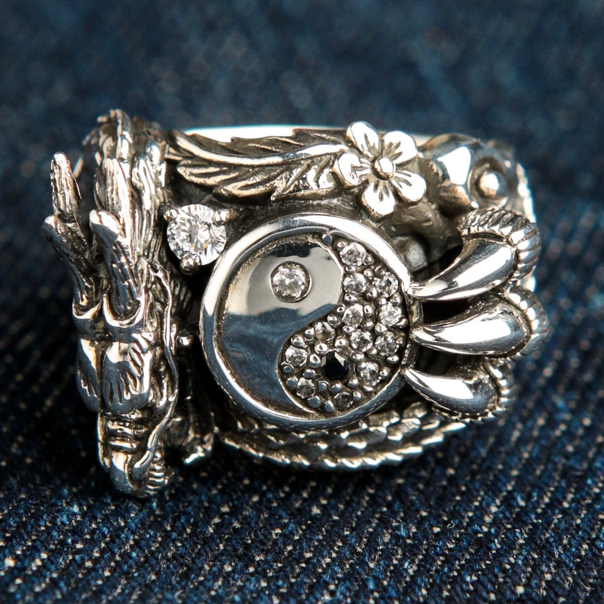 Yin Yang Dragon Sterling Silver Ring for Men & Women - Handmade 925 Silver Jewelry for Spiritual Protection & Fashion - Perfect for Gifts, Meditation, and Daily Wear