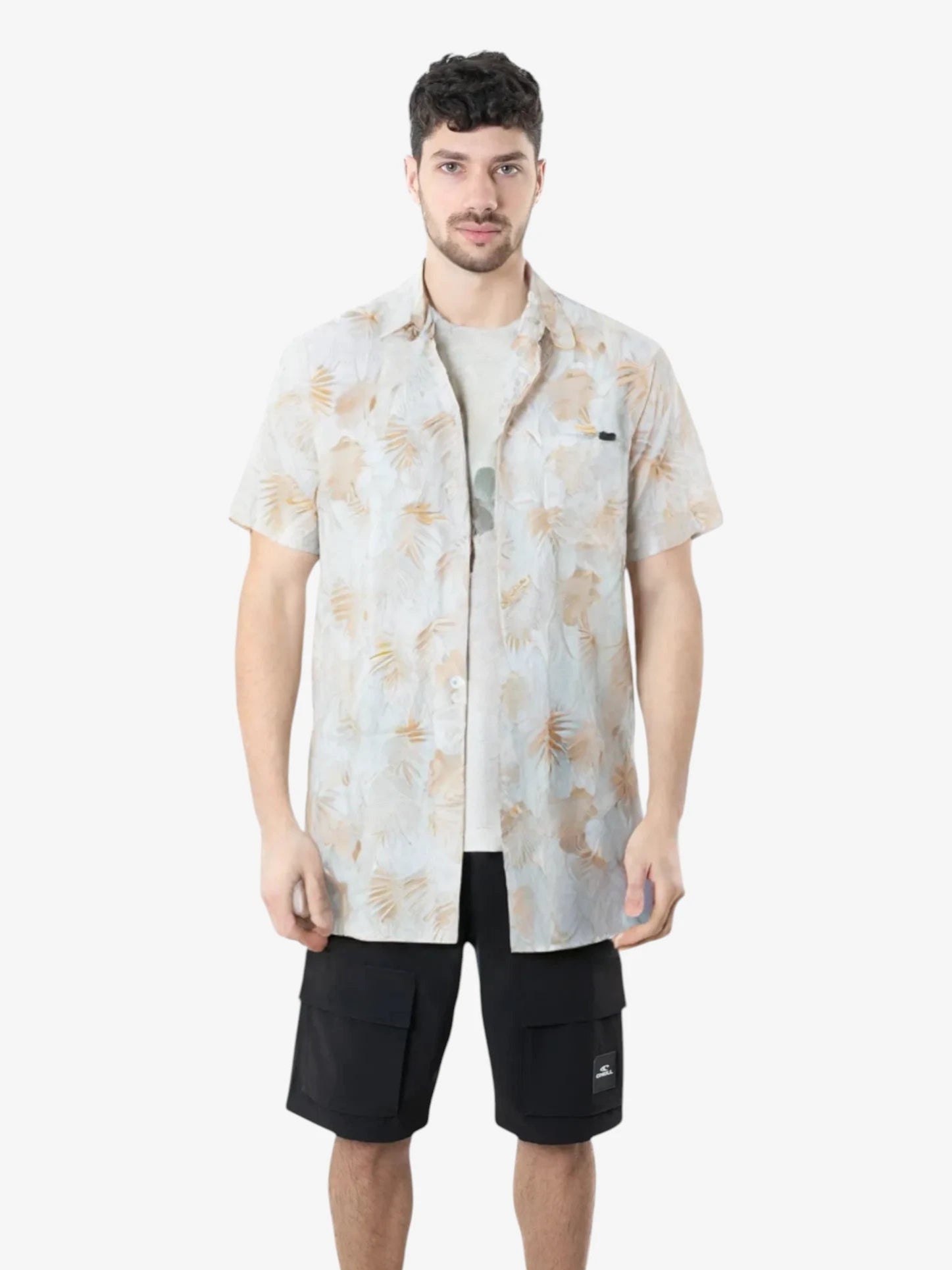 O'Neill Mustard White Shirt for Men - Comfortable Casual Wear for Beach, Surfing & Outdoor Activities