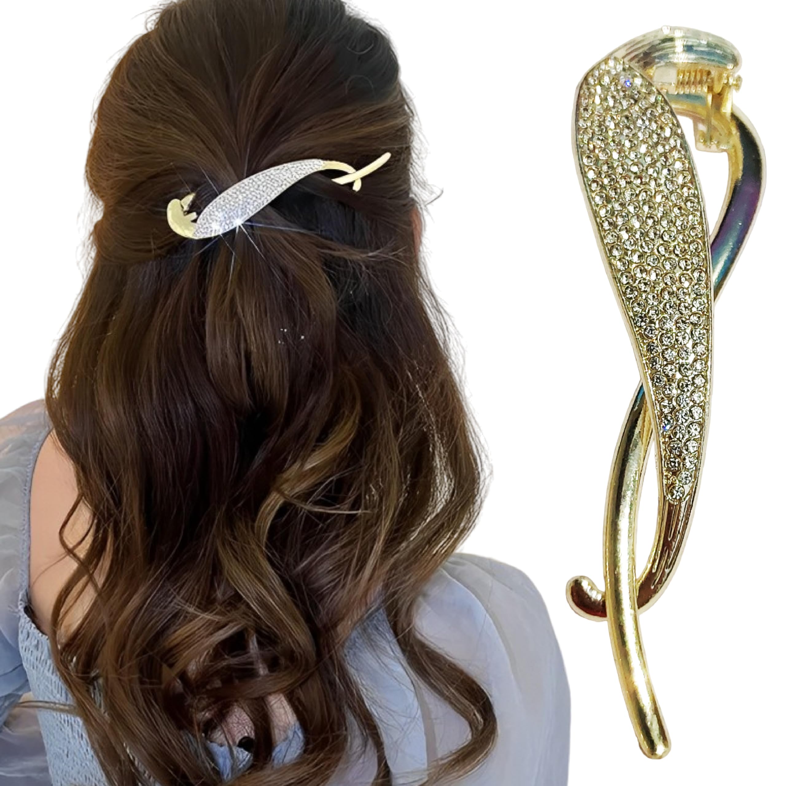 Sparkling Rhinestone Hair Clips for Women - Wedding & Party Accessories