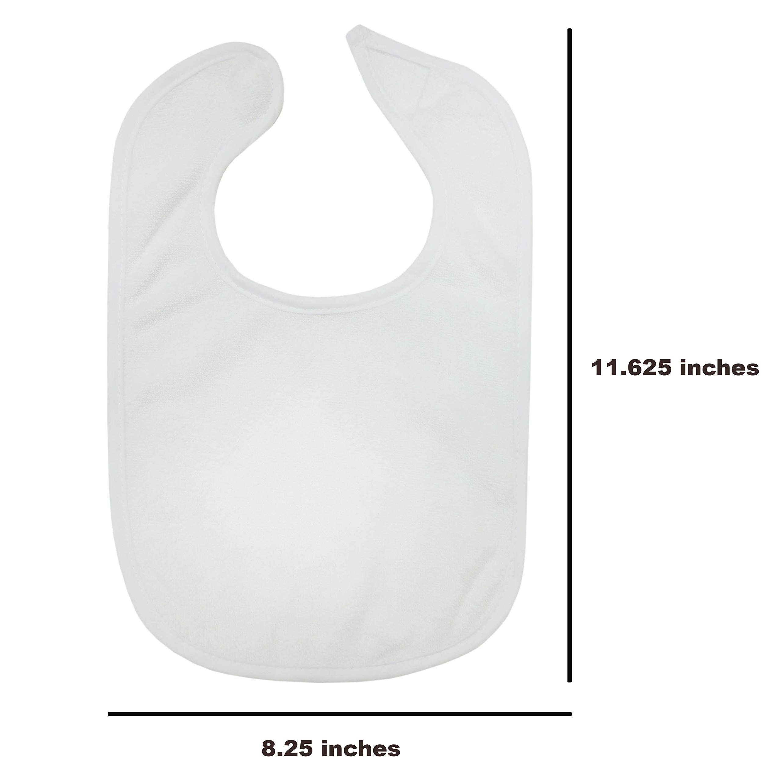 Neat Solutions 2-Ply Knit Terry Solid White Baby Feeder Bibs - 20 Pack | Soft Absorbent Drool Bibs for Infants & Toddlers During Mealtime & Play
