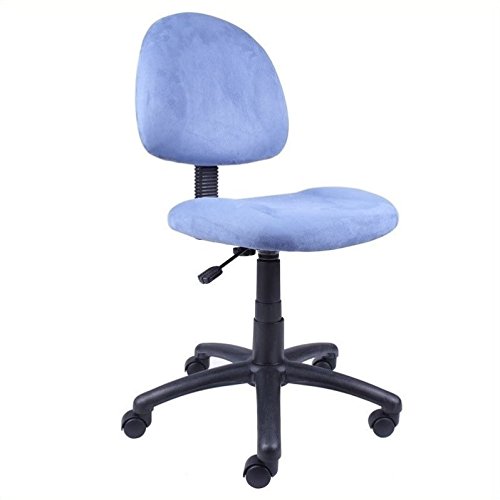 Scranton & Co Modern Fabric Deluxe Ergonomic Office Chair with Lumbar Support - Blue - Perfect for Home Office, Gaming, and Workspace Comfort