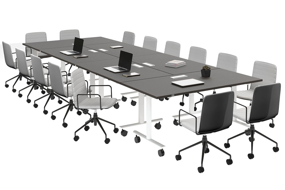 Solana Multi 6-Person Flip Top Folding Table - 4200L x 1400W - Space-Saving Dining & Conference Table for Home, Office & Events