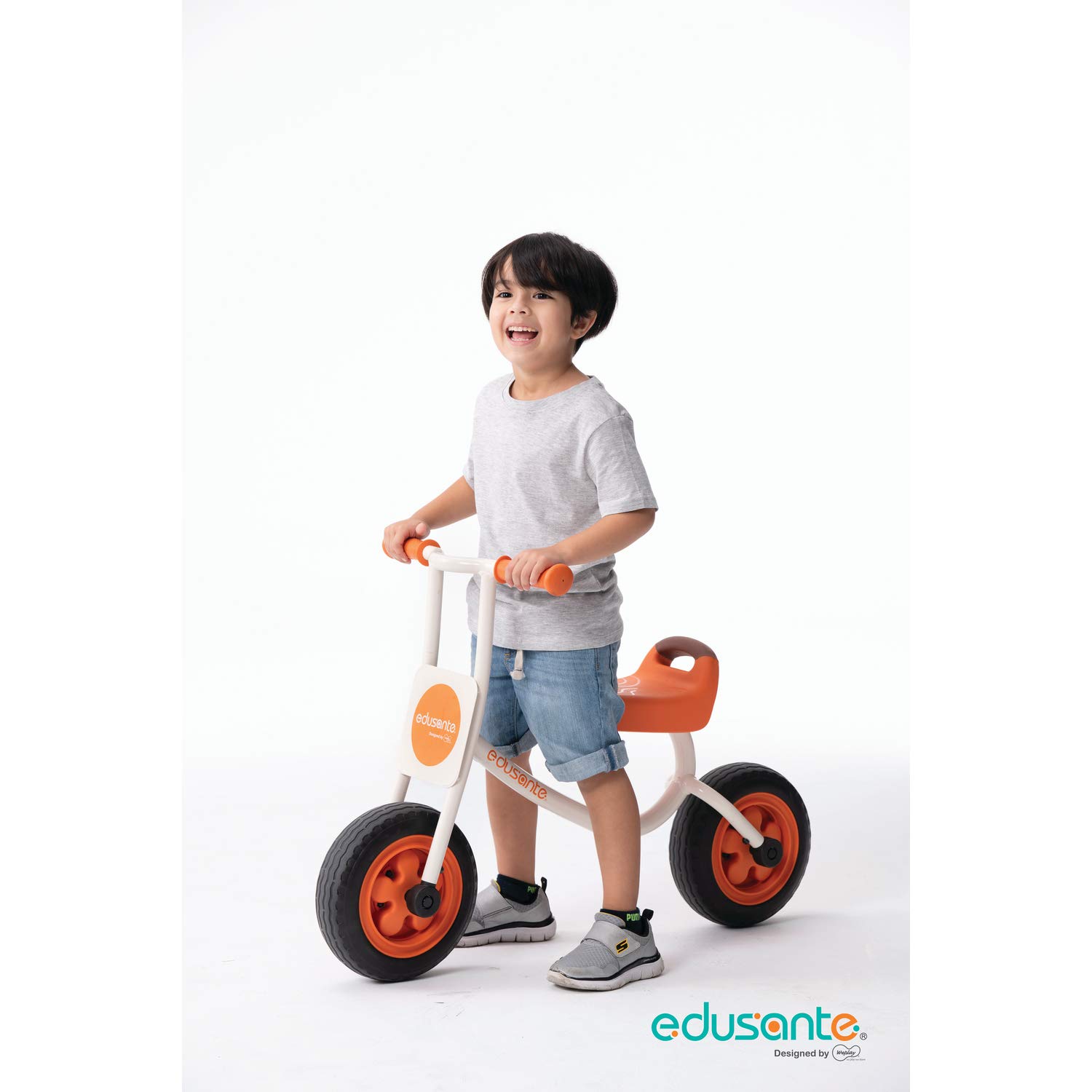 Weplay EDUSANTE ES Walking Bike - Balance Training Bike for Kids Ages 2-5 | Wooden Toddler Push Bike for Early Learning & Motor Skills Development | Perfect for Indoor Playrooms, Backyards & Preschool Activities
