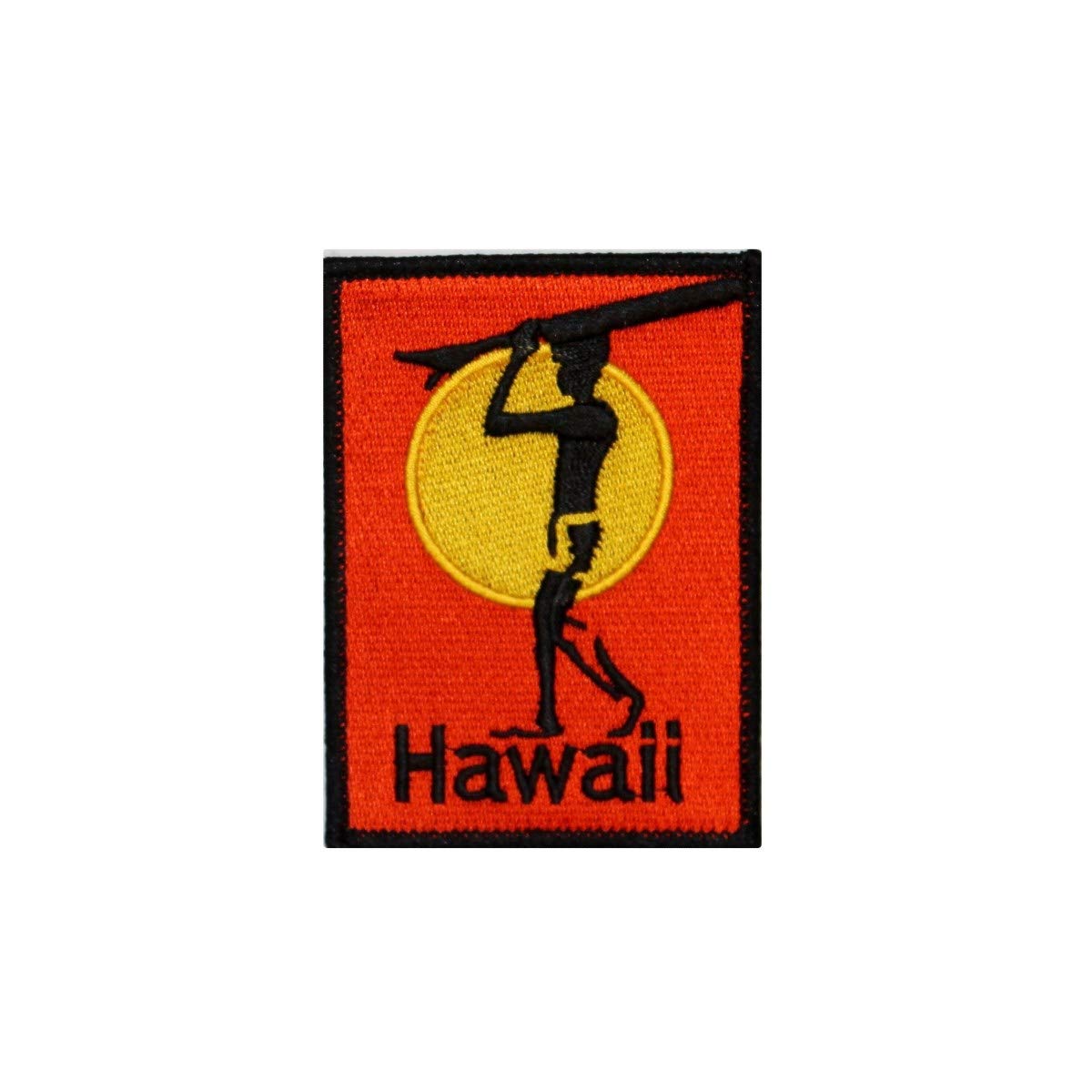 Hawaiian Surfboard Embroidered Iron-On Patch - Beach Bum Rider Surf Style for DIY Clothing, Hats & Bags - Perfect for Surfers, Beach Lovers & Summer Fashion