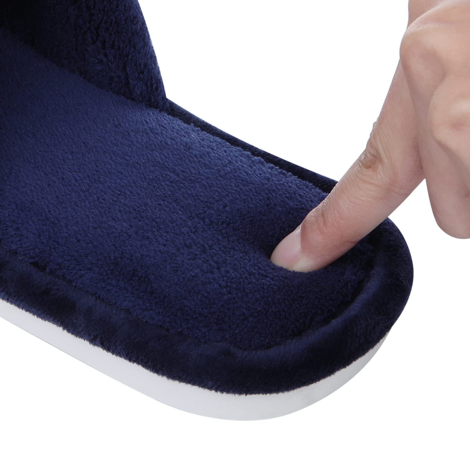 Shevalues Women's Terry Cloth Open Toe Slippers with Memory Foam - Soft & Comfortable Slip-On House Shoes for Indoor Relaxation, Spa Days & Cozy Lounging at Home