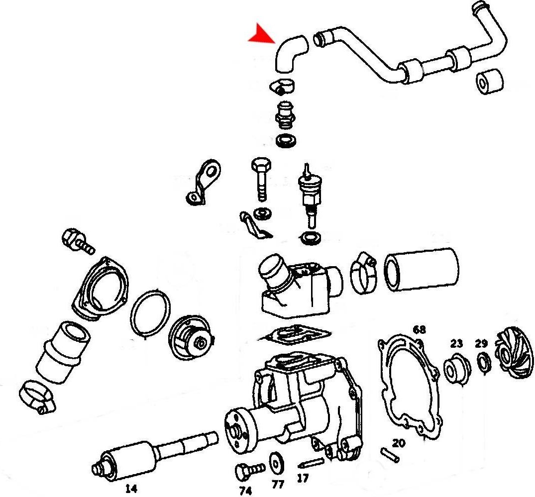 URO Parts 1162030282 高效水循环水泵回水管 加热器回水管 适用于水循环系统顶部 汽车冷却系统升级必备