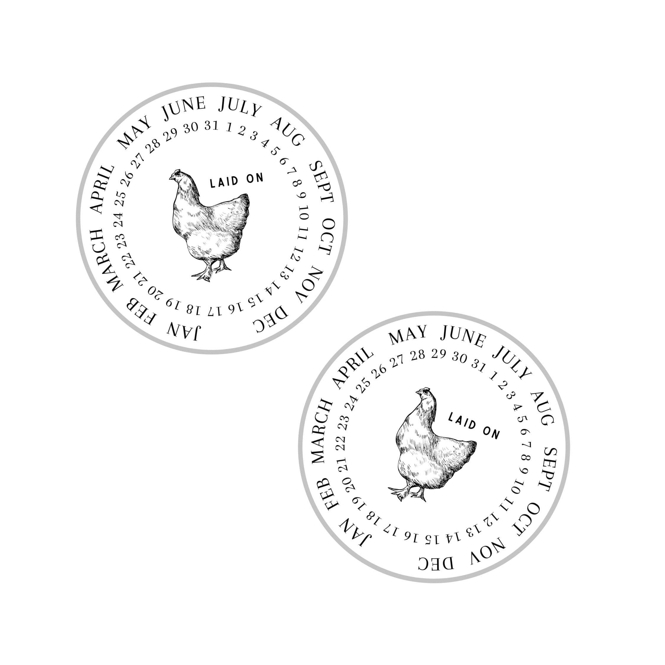 Farm Fresh Egg Date Stickers - 50 Pack 2