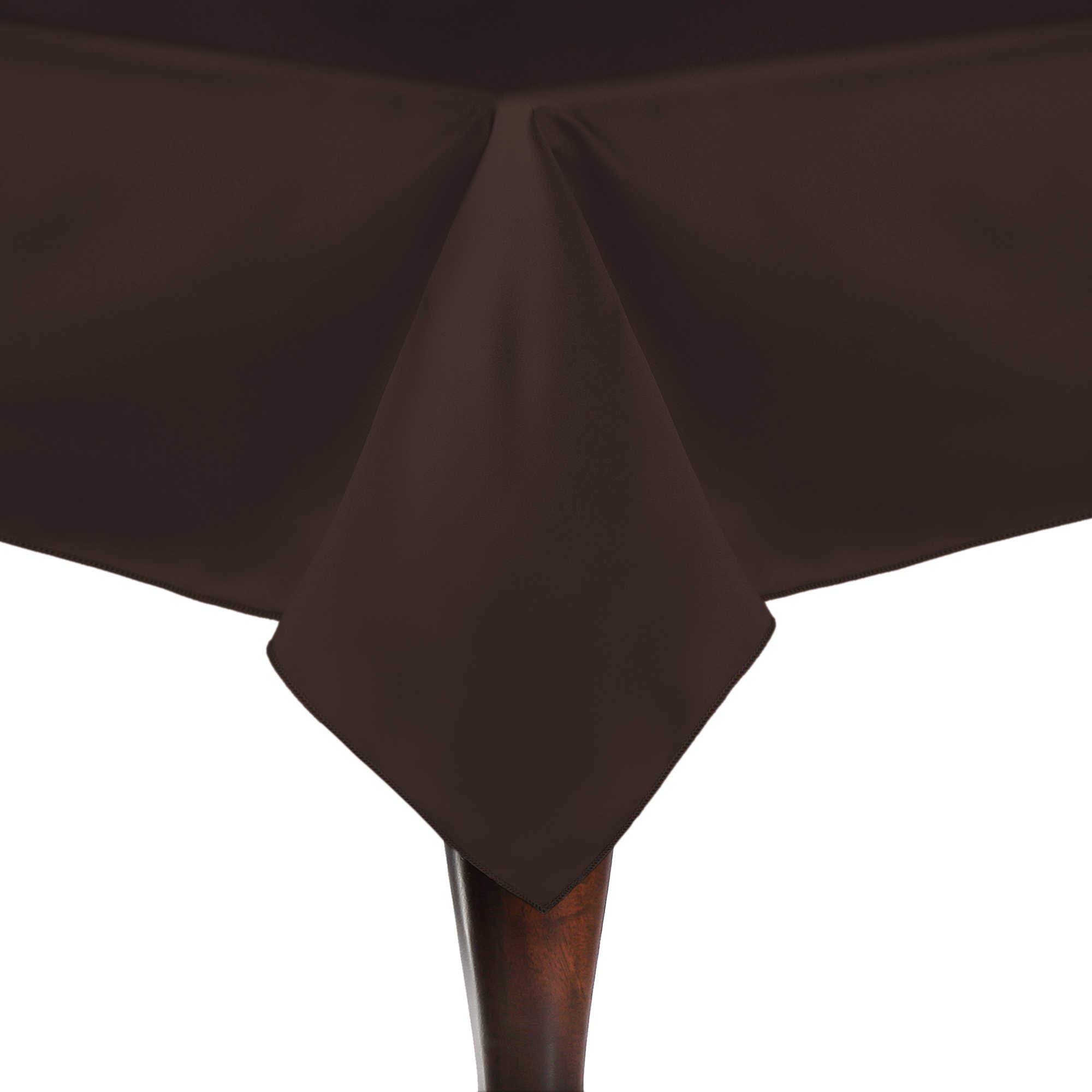 Bridal Satin Tablecloth 54x96 Inch - Espresso Brown for Weddings & Events