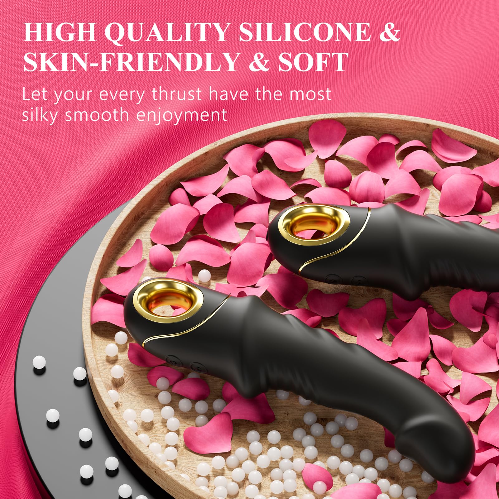 9 Inch G Spot Vibrator for Women - 9 Powerful Vibration Modes, Ultra Quiet Black Dildo with Raised Ridges for Clitoral & Anal Stimulation | Perfect for Solo Play, Couples & Sensual Exploration
