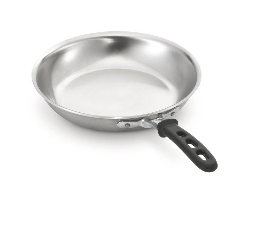 Vollrath Tribute 10-Inch Aluminum Fry Pan with Heat-Resistant Silicone Handle - Professional Nonstick Skillet for Restaurant, Home Kitchen & Camping Cooking
