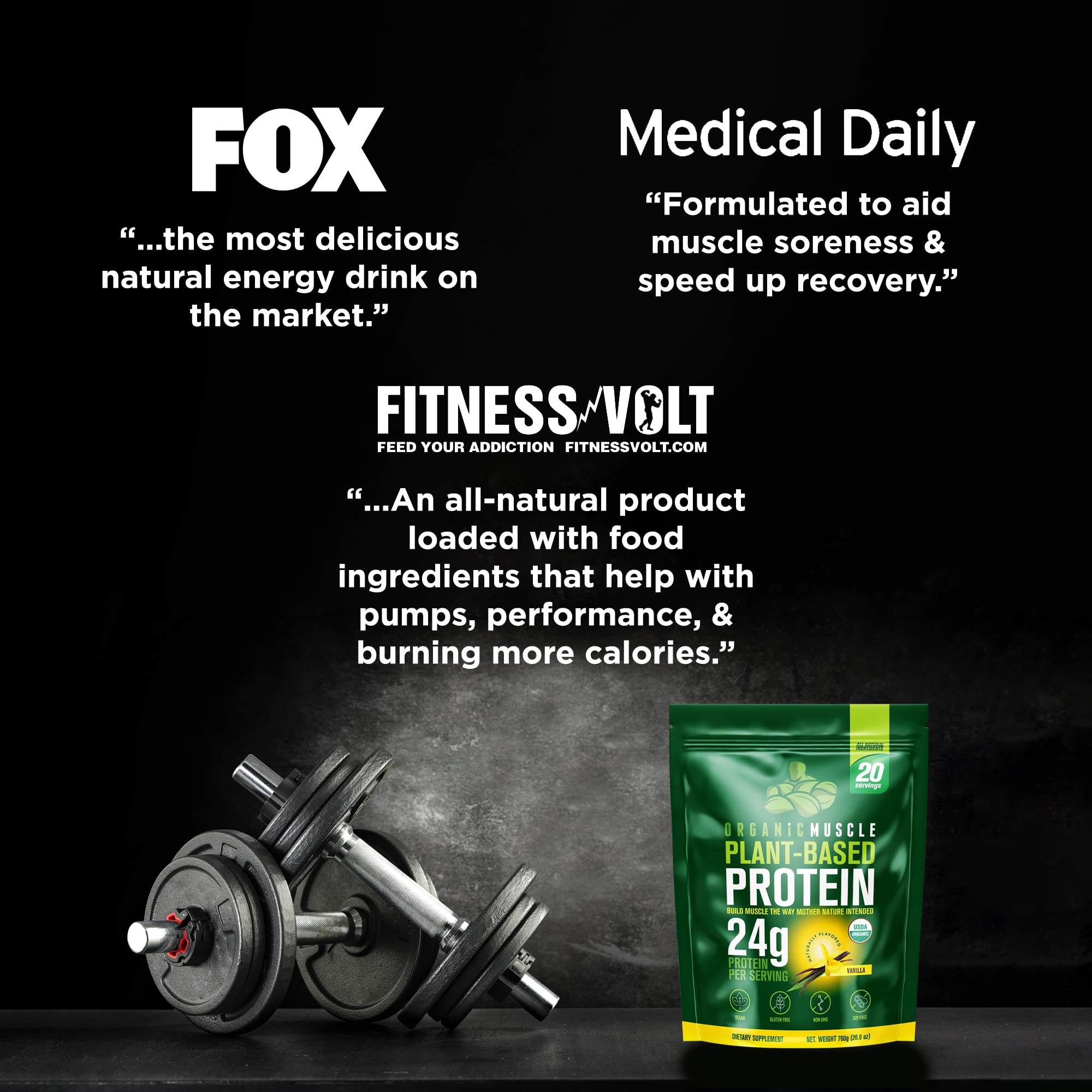 Organic Vegan Protein Powder - Plant-Based Chocolate Protein with Pea, Hemp, Brown Rice & Chia Seeds - Low Calorie Muscle Recovery & Growth Supplement - Post-Workout Shake for Athletes & Fitness Enthusiasts