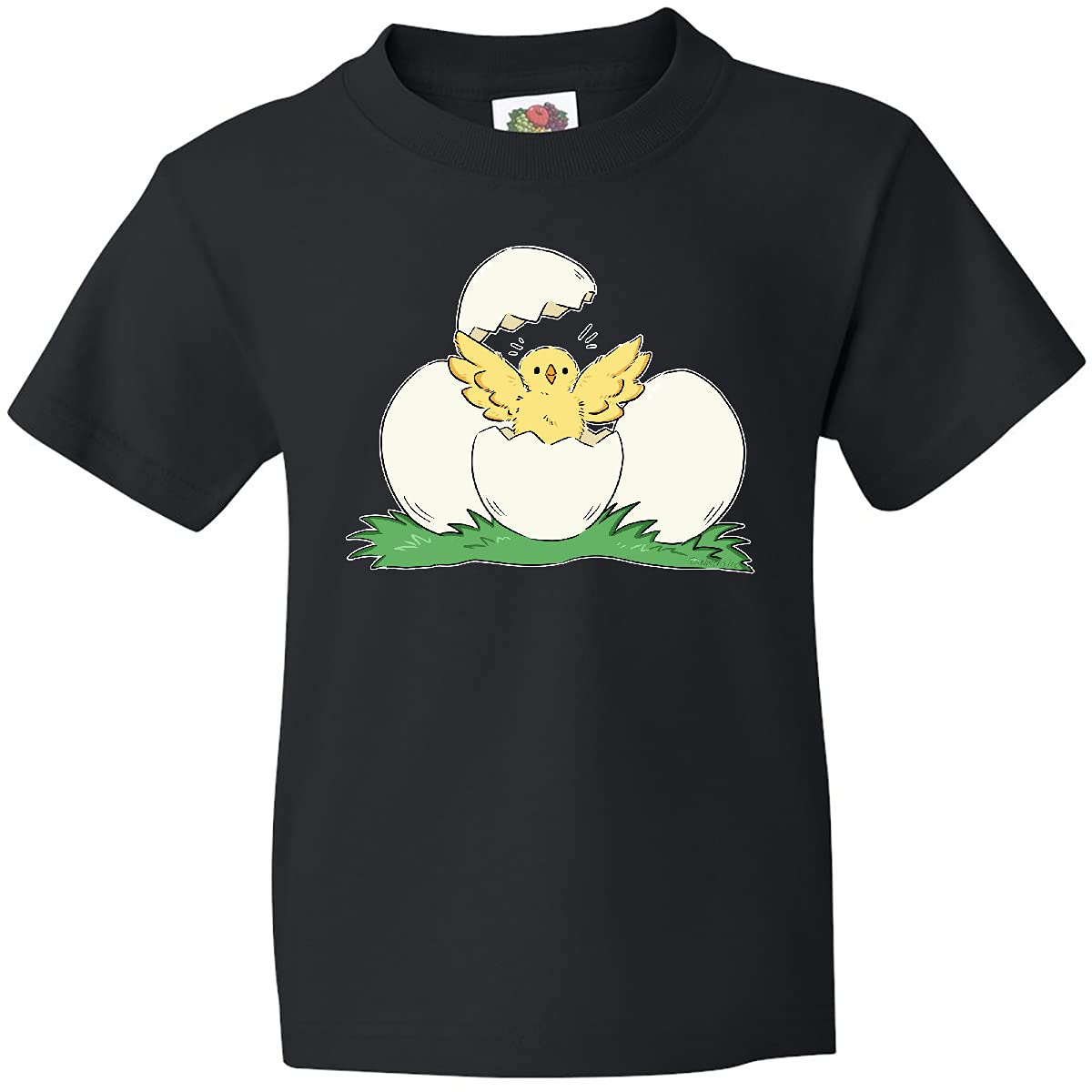 Inktastic Cute Chick Hatching from Egg Youth T-Shirt - Fun Easter Gift for Kids, Spring Outfit Idea, Birthday Present for Boys & Girls