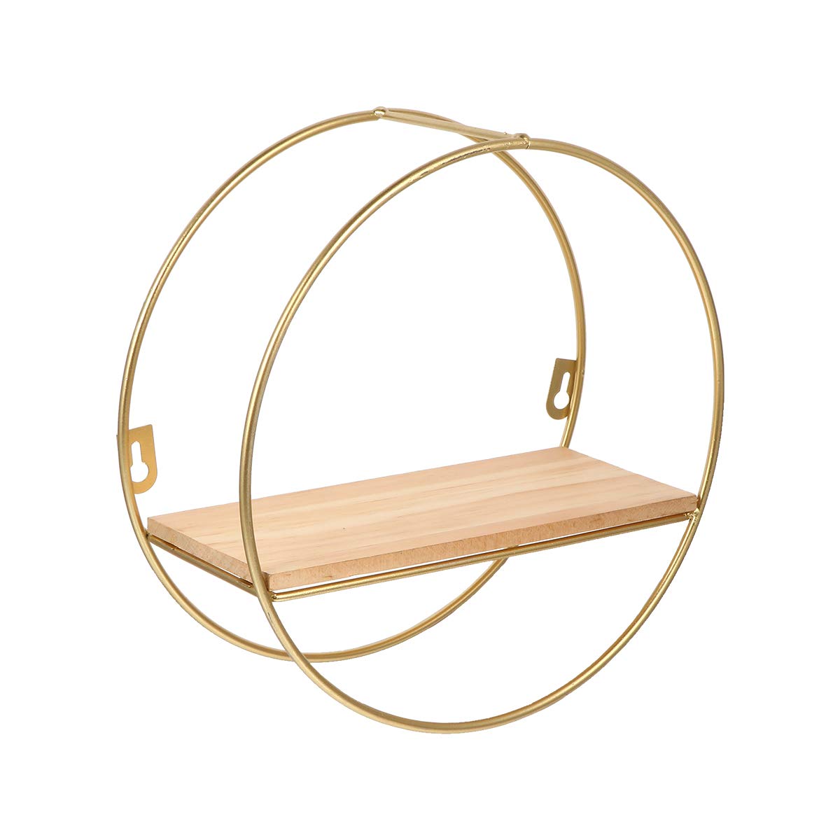 BESPORTBLE Wrought Iron Floating Bookshelf - Metal Wall Shelf Organizer for Home, Office, Kitchen & Bathroom - Spice Rack, Book Display & Storage Solution - Nordic Style Pot Stand & Wall Decor