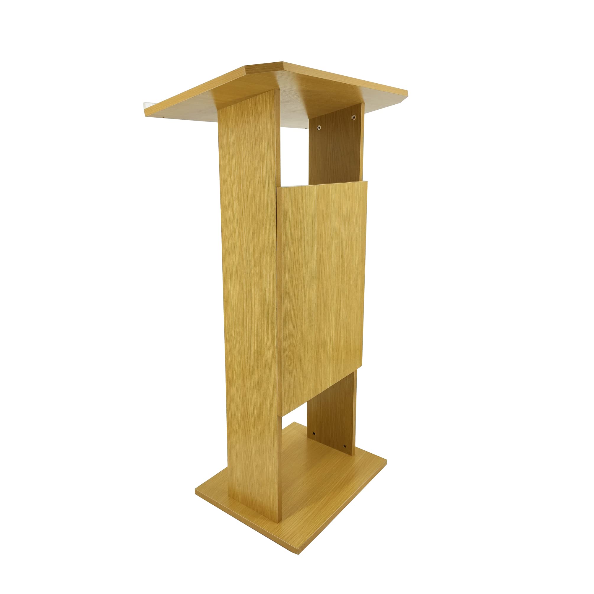 FixtureDisplays® Wooden Podium Lectern - MDF Wood Stand for Church, Wedding, Reception & Events - 14302 - Perfect for Speeches, Presentations & Ceremonies