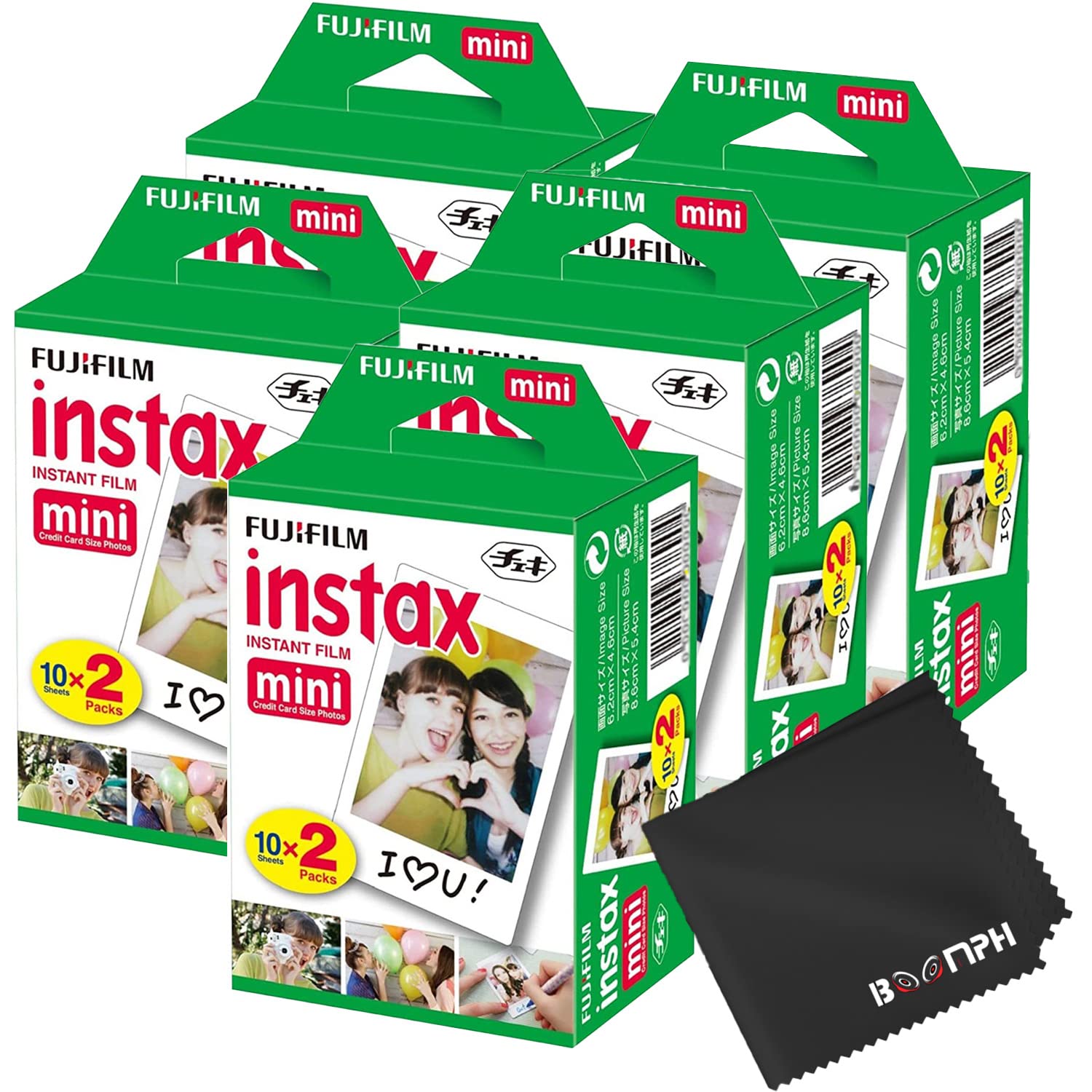 Fujifilm Instax Mini Instant Camera Film - 100 Shoots (10 Sheets x 10 Packs) for Fujifilm Mini 7/8/9/11/25/40/50/70/90 - Perfect for Parties, Travel & Memory Keeping