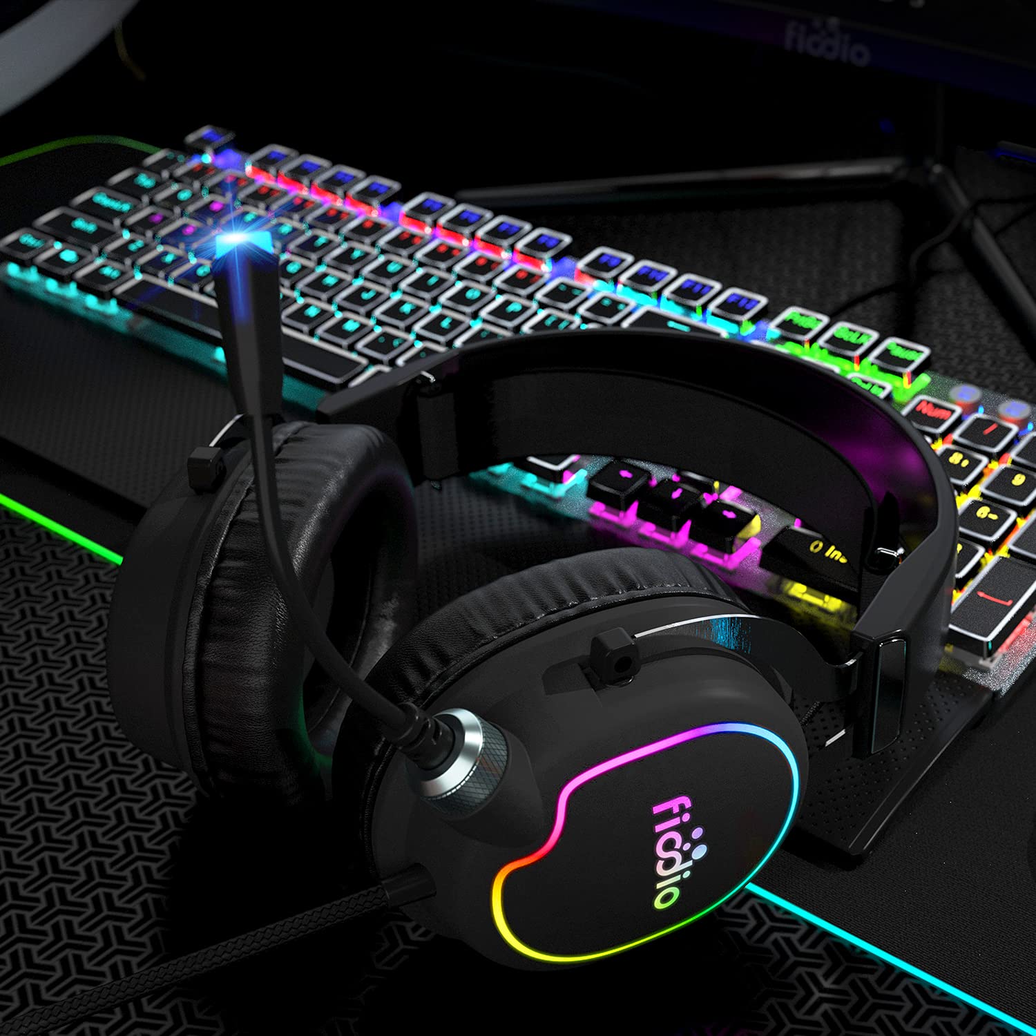 Best Gaming Headset with 7.1 Surround Sound for Xbox One, PS4, PC, Nintendo Switch & Mobile - Noise Cancelling Over-Ear Headphones with Mic, RGB LED Lights & Memory Foam Earpads - Perfect for Online Gaming, Streaming & Work from Home