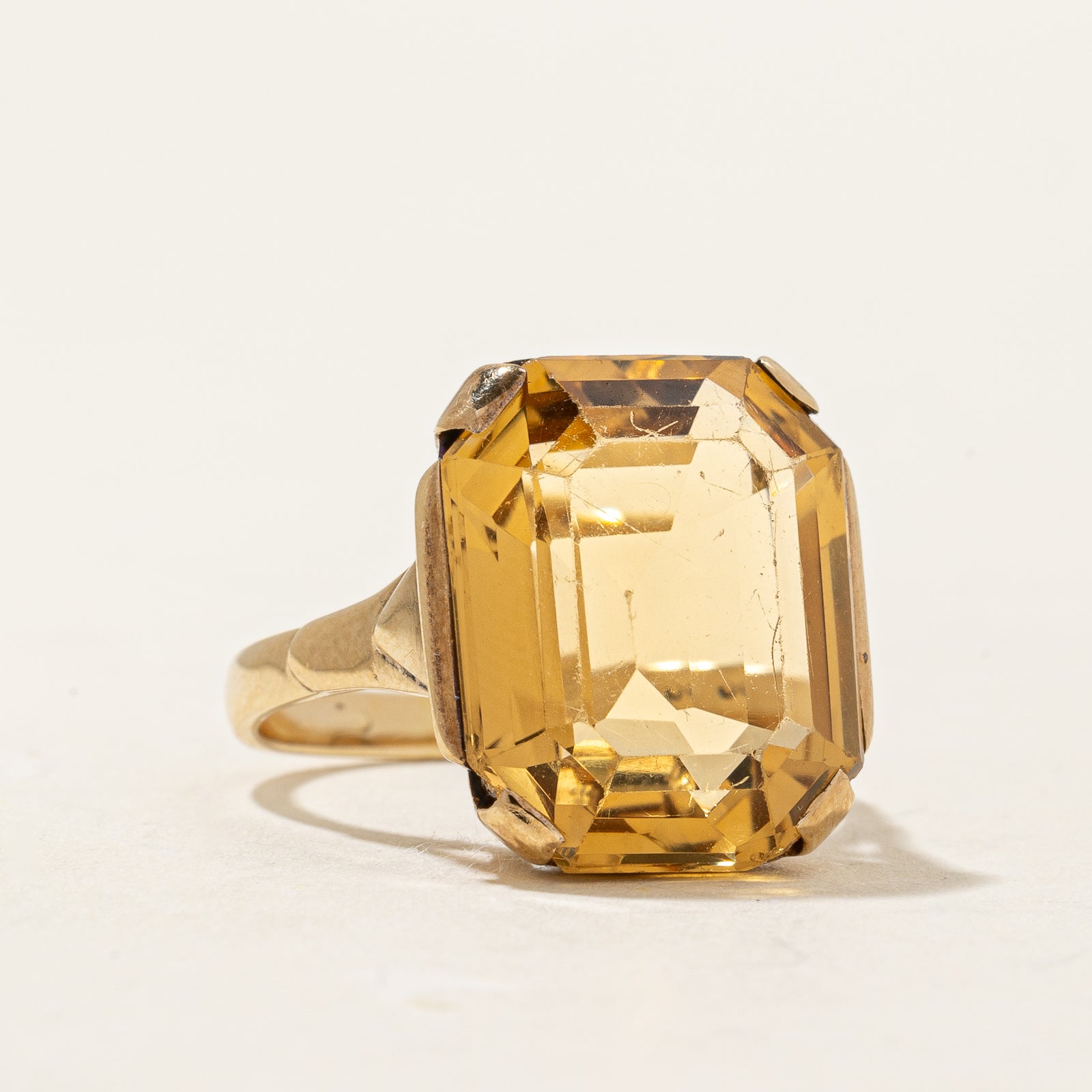 11.50ct Natural Citrine Cocktail Ring - Size 5.75 - Elegant Statement Jewelry for Parties, Weddings & Special Occasions