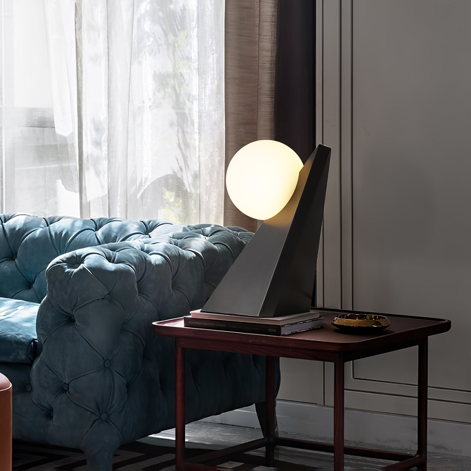Elegant Noir Roy Table Lamp - Modern Bedside & Living Room Lighting for Home Decor