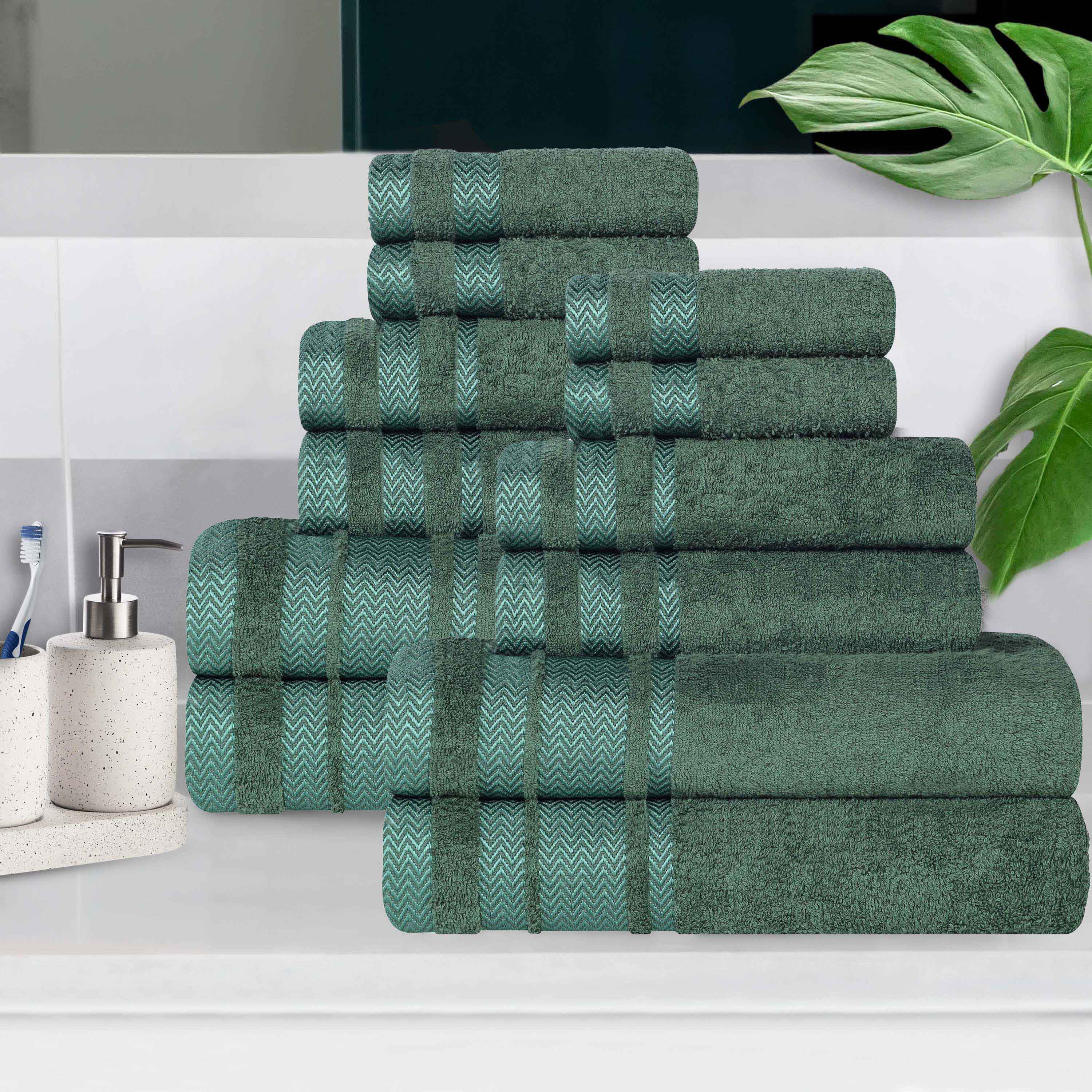 Premium 12-Piece Cotton Towel Set - Medium Weight, Soft & Absorbent Bath Towels for Spa, Gym & Everyday Use