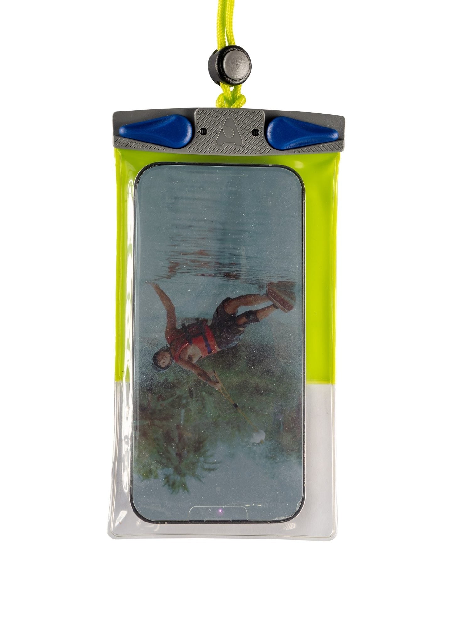 Aquapac Compact Plus Waterproof Phone Case - Lime Green | IPX8 Certified, Floating Design for Swimming, Kayaking & Outdoor Adventures