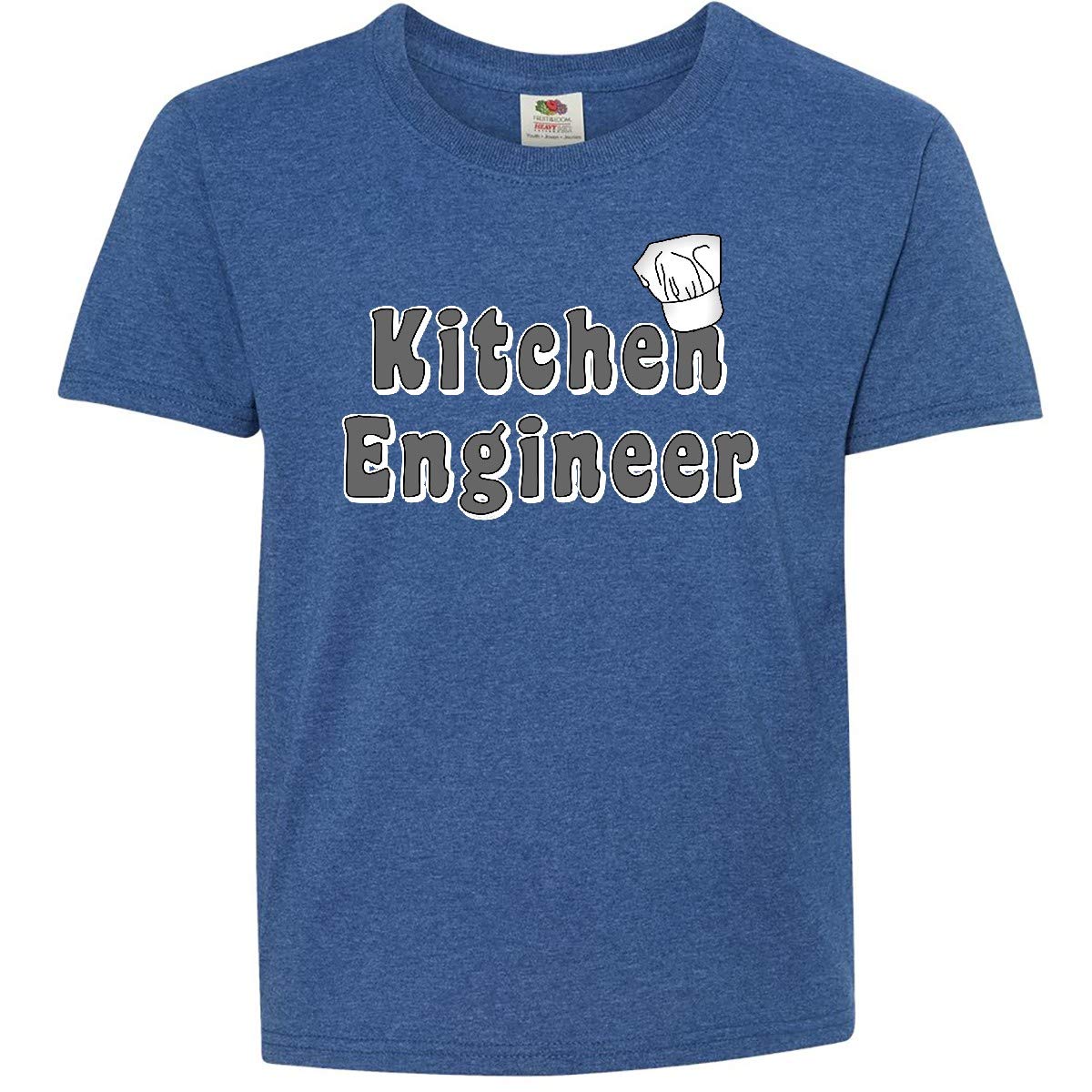 Inktastic Kitchen Engineer Gray Youth T-Shirt - Fun Science & Cooking Themed Shirt for Kids - Perfect for STEM Activities, Cooking Classes & Playtime