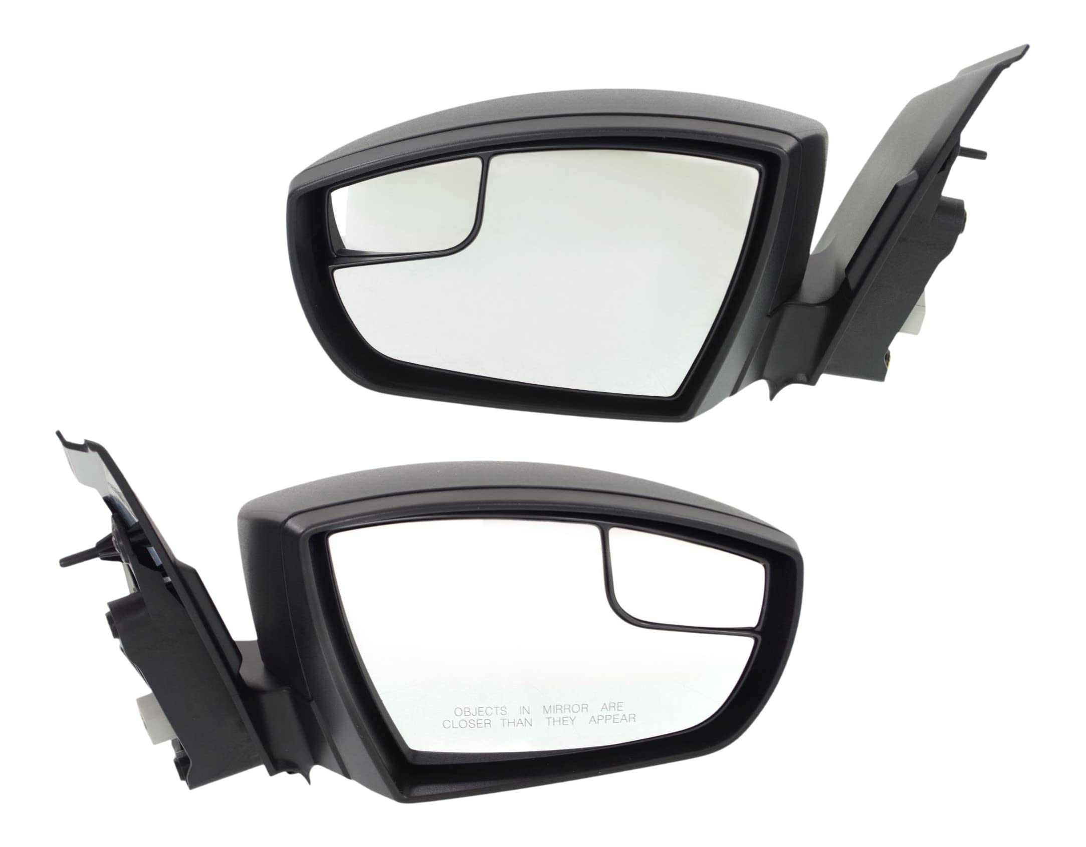 2013-2016 Ford Escape Power Side Mirrors - Driver & Passenger Replacement (Non-Heated, No Signal Light) | Textured Black Finish | Easy Installation for DIY Garage Projects | Perfect for Off-Roading & Daily Commuting