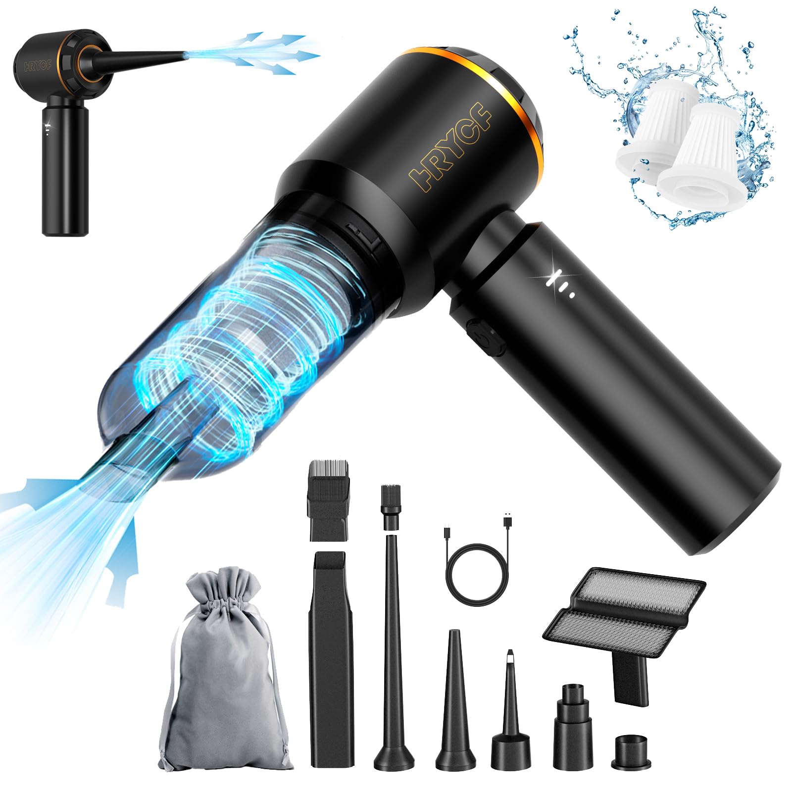 4-in-1 Handheld Vacuum Cleaner 20000PA - Car & Home Use
