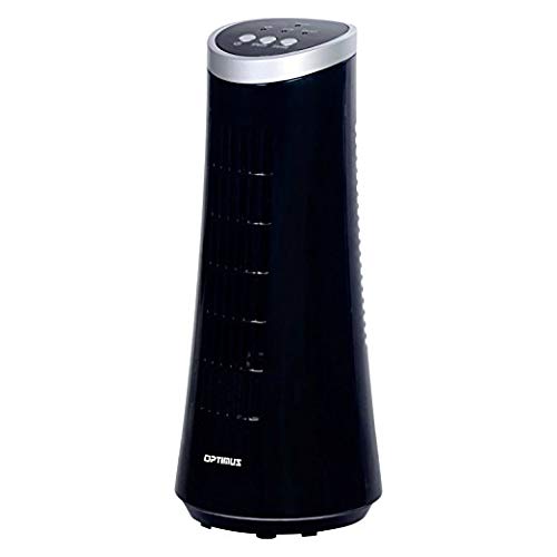 12 Inch Slim Tower Fan with Remote Control - Quiet Cooling for Bedroom, Office & Living Room - Black